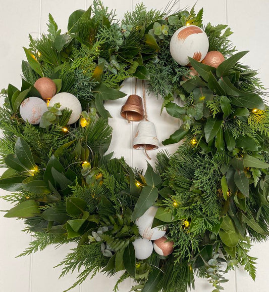 Christmas Wreath Traditional Fresh Foliage Workshop (group of 4 booking)